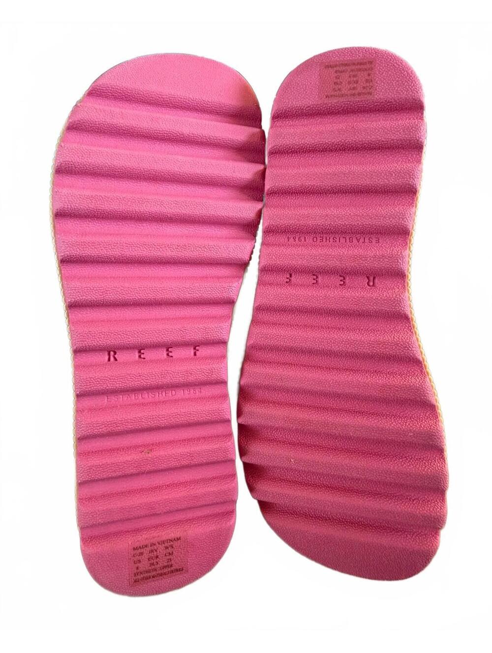 NWOB Reef Water Vista Higher Platform Sandals in Natural/Pink size 8 - Picture 8 of 9